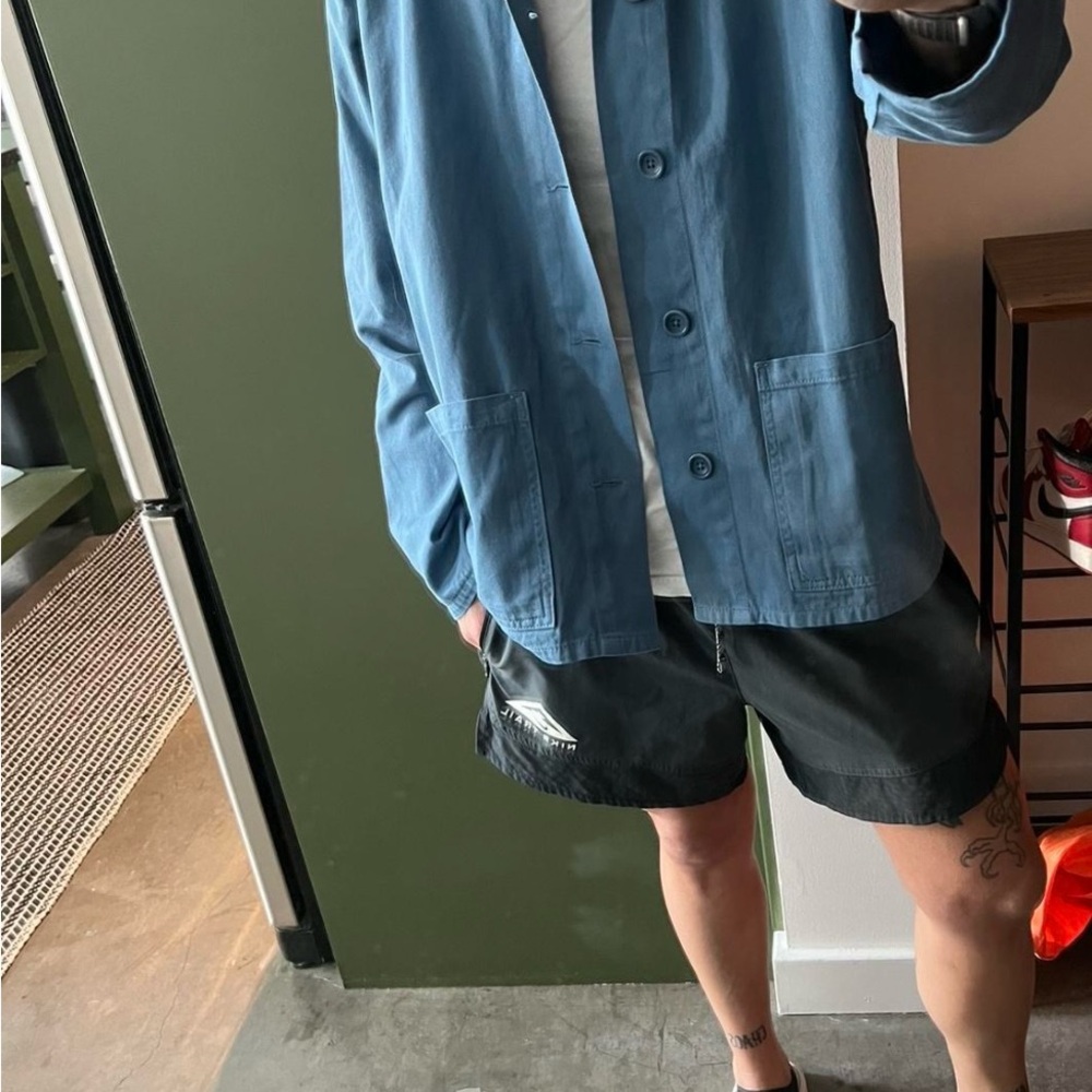 Men's Casual Blue Shirt Jacket
